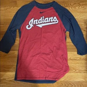 Cleveland Indians Nike Baseball 3/4 T Shirt (S)